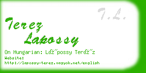 terez lapossy business card